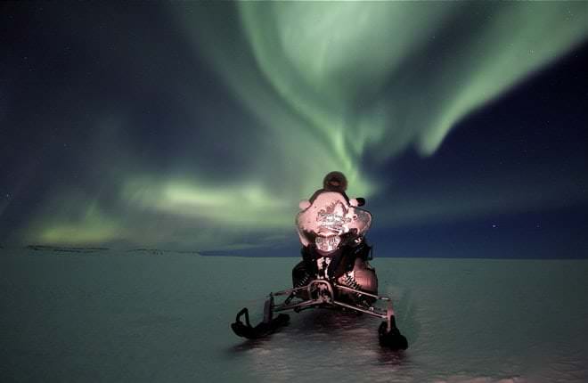 Northern Lights Snowmobile Tour – From Gullfoss